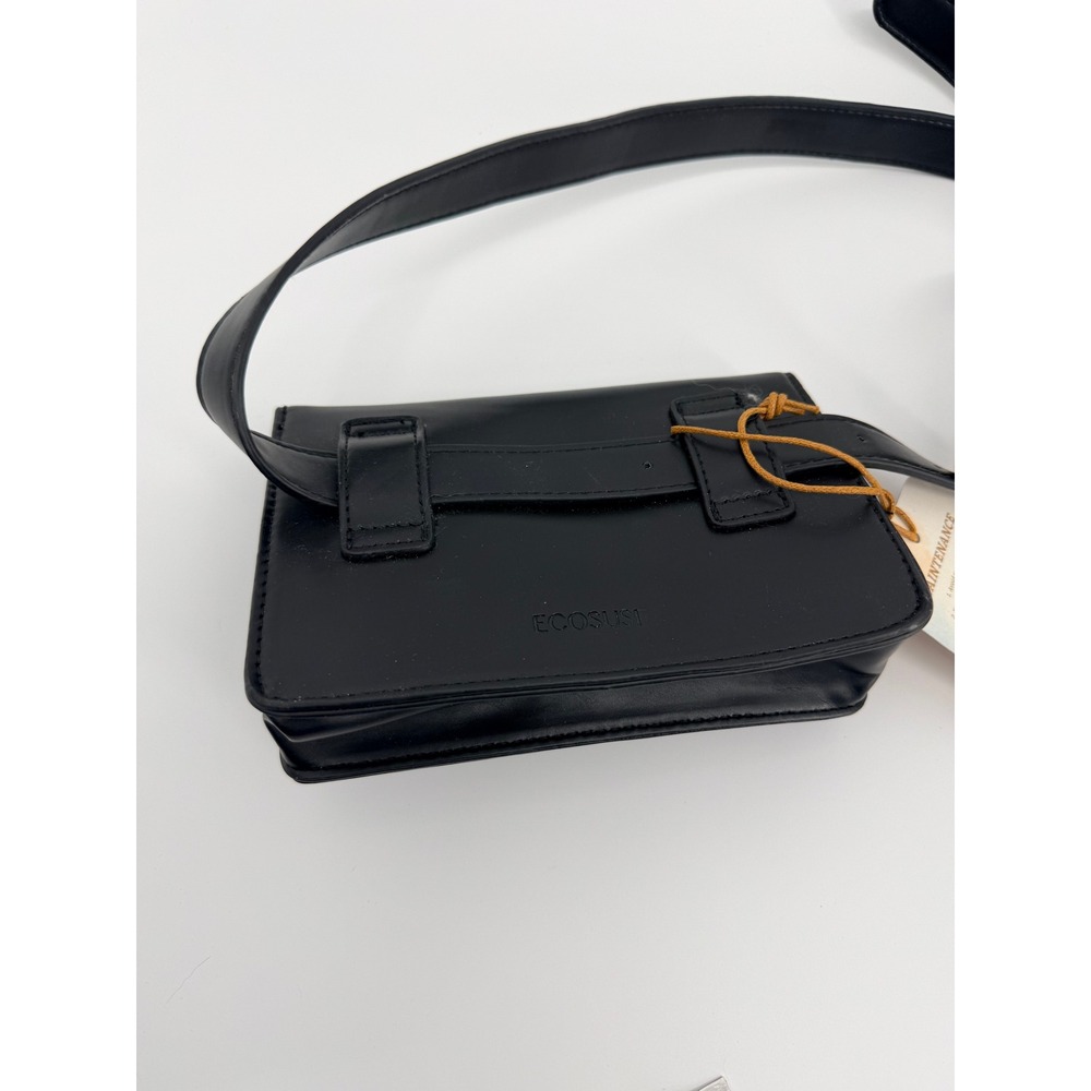 ECOSUSI Black Belt Bag Gold Hardware Fanny Pack New - Picture 3 of 6